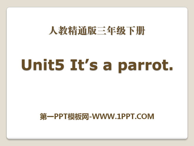 图片[1]-《It’s a parrot》PPT课件4-第一PPT