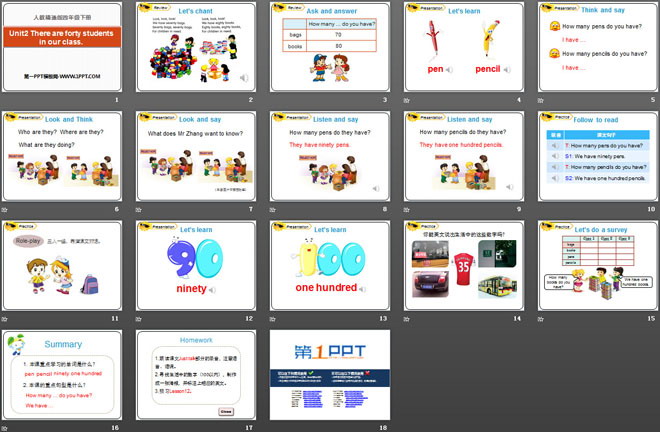 图片[2]-《There are forty students in our class》PPT课件2-第一PPT