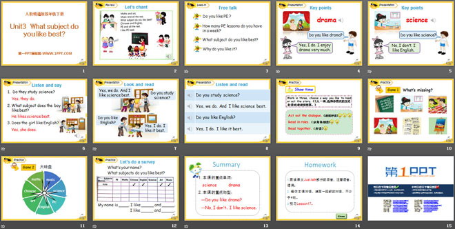 图片[2]-《What subject do you like best》PPT课件3-第一PPT