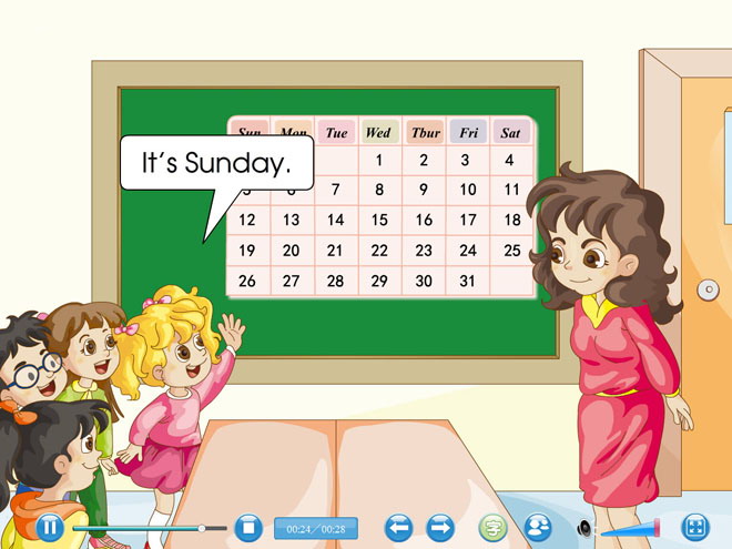 图片[2]-《There are seven days in a week》Flash动画课件-第一PPT