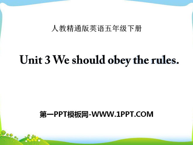 图片[1]-《We should obey the rules》PPT课件4-第一PPT