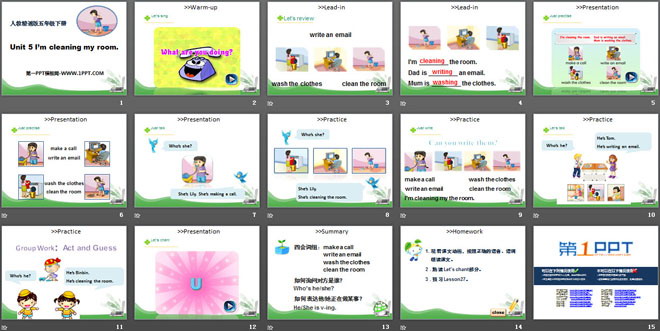 图片[2]-《I’m cleaning my room》PPT课件2-第一PPT