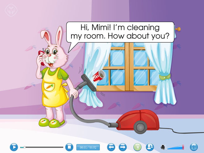图片[1]-《I’m cleaning my room》Flash动画课件10-第一PPT