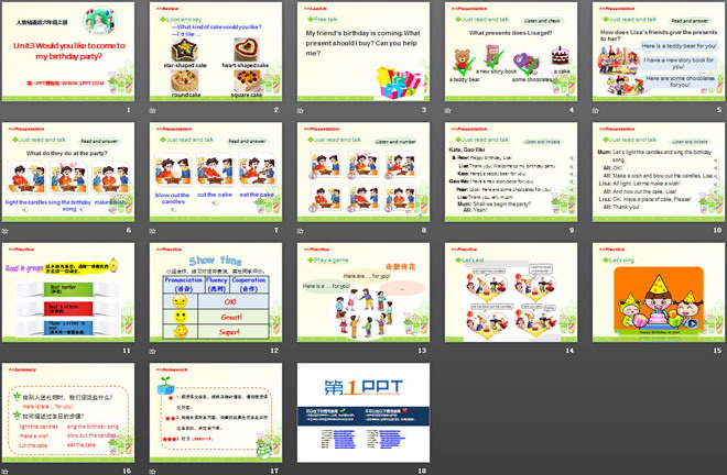 图片[2]-《Would you like to come to my birthday party?》PPT课件3-第一PPT