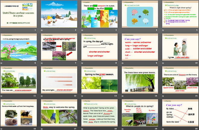 图片[2]-《There are four seasons in a year》PPT课件-第一PPT