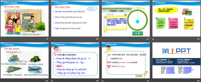 图片[3]-《How Do You Come to School?》PPT下载-第一PPT