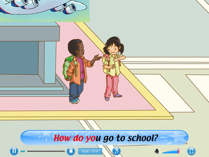 图片[1]-《How Do You Come to School?》Flash动画课件-第一PPT