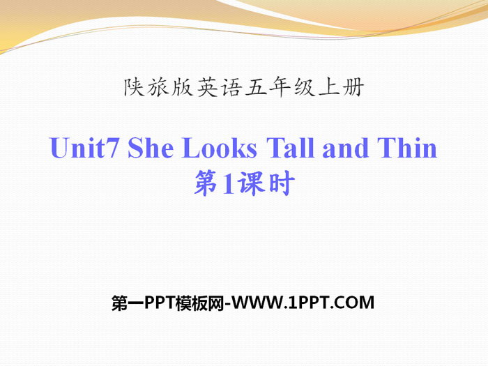图片[1]-《She Looks Tall and Thin》PPT-第一PPT