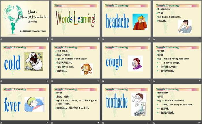 图片[2]-《I Have a Headache》PPT-第一PPT