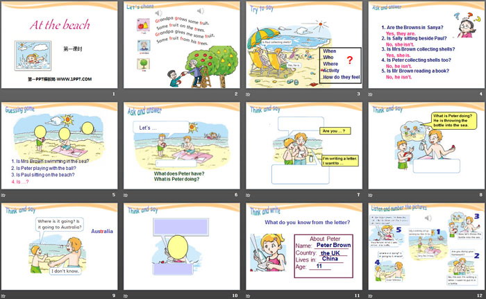 图片[2]-《At the beach》PPT-第一PPT