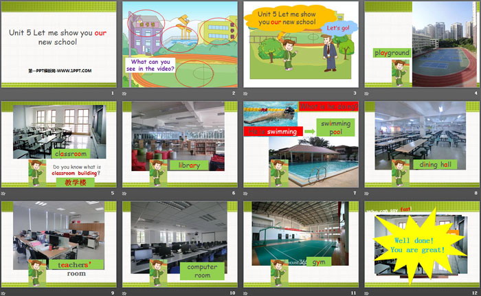 图片[2]-《Let me show you our new school》PPT下载-第一PPT
