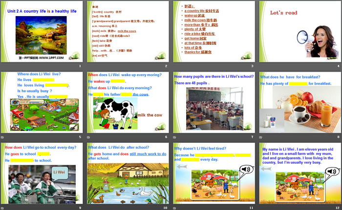 图片[2]-《A country life is a healthy life》PPT课件-第一PPT
