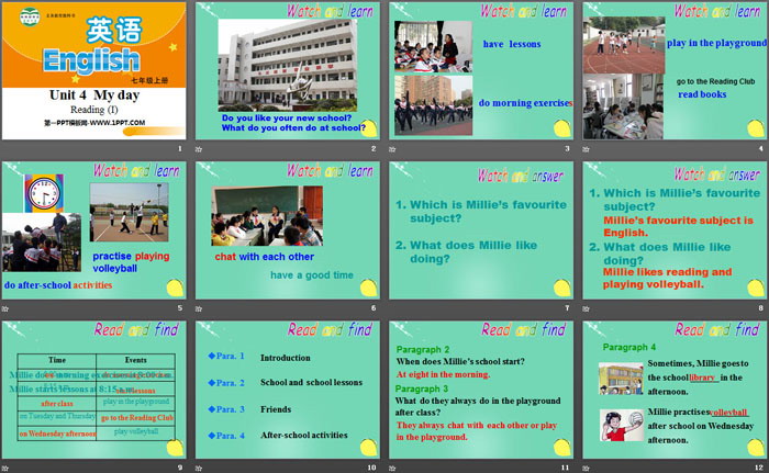 图片[2]-《My day》ReadingPPT-第一PPT