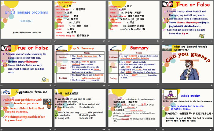 图片[2]-《Teenage problems》ReadingPPT课件-第一PPT