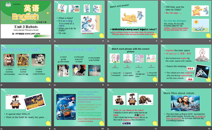 图片[2]-《Robots》Comic strip and Welcome to the unitPPT-第一PPT