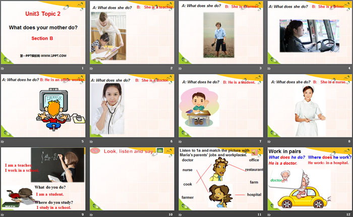 图片[2]-《What does your mother do?》SectionB PPT-第一PPT