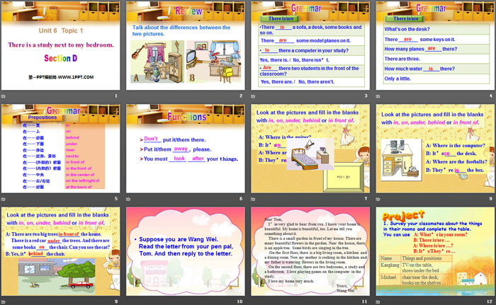 图片[2]-《There is a study next to my bedroom》SectionD PPT-第一PPT
