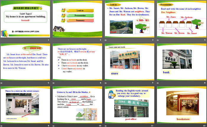 图片[2]-《My home is in an apartment building》SectionB PPT-第一PPT