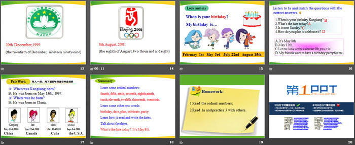 图片[3]-《When is your birthday?》SectionB PPT-第一PPT