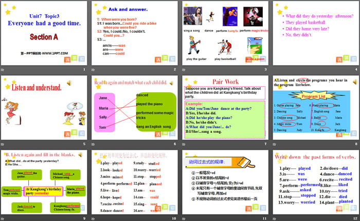 图片[2]-《Everyone had a good time》SectionA PPT-第一PPT