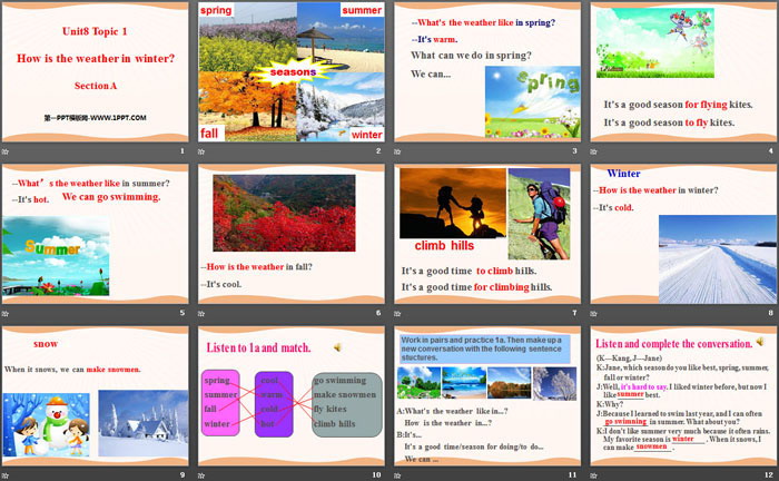 图片[2]-《How is the weather in winter?》SectionA PPT-第一PPT