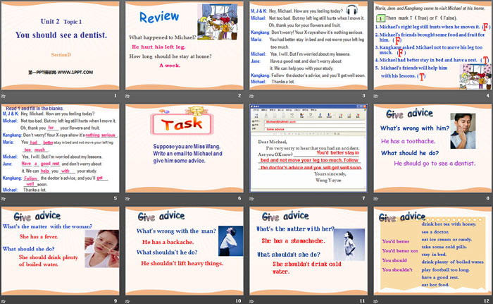 图片[2]-《You should see a dentist》SectionD PPT-第一PPT