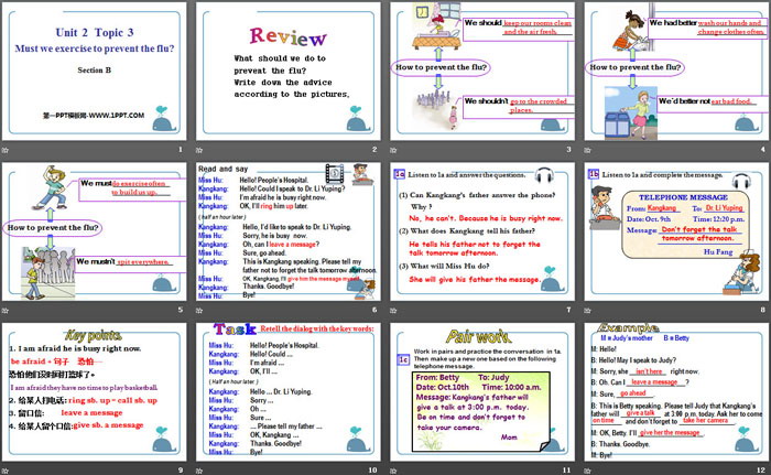 图片[2]-《Must we exercise to prevent the flu?》SectionB PPT-第一PPT