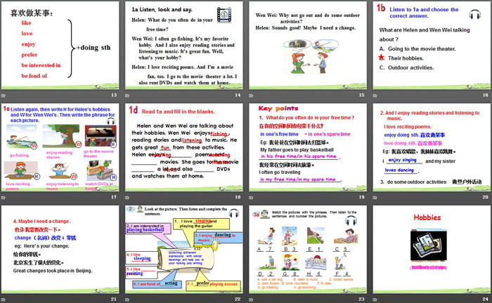 图片[3]-《What’s your hobby?》SectionA PPT-第一PPT
