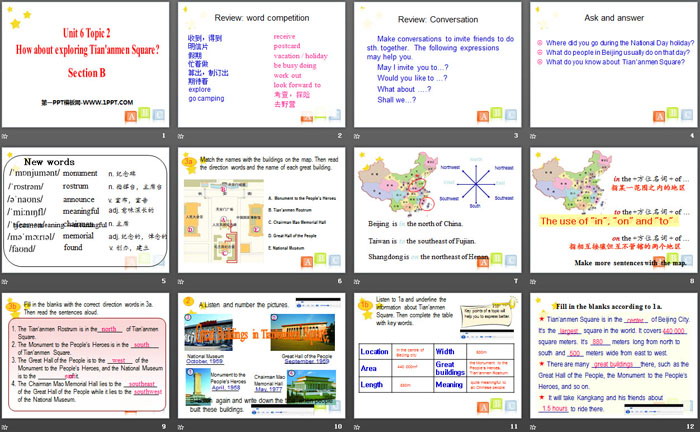 图片[2]-《How about exploring Tian’anmen Square?》SectionB PPT-第一PPT