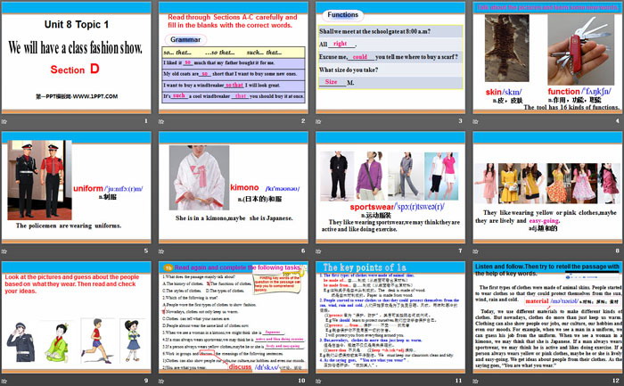 图片[2]-《We will have a class fashion show》SectionD PPT-第一PPT