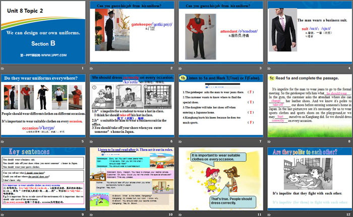 图片[2]-《We can design our own uniforms》SectionB PPT-第一PPT