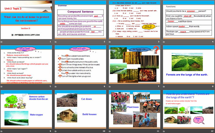 图片[2]-《What can we do at home to protect the environment?》SectionD PPT-第一PPT