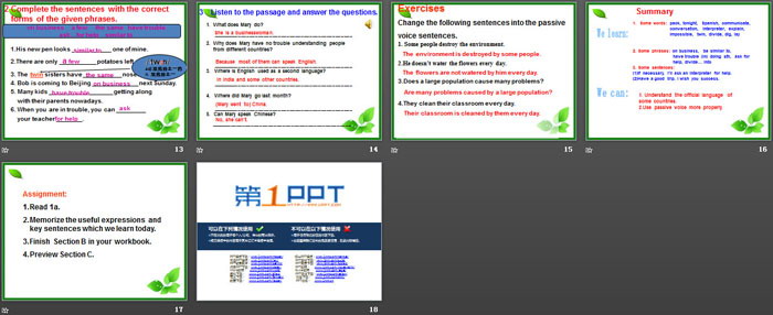 图片[3]-《English is widely spoken throughout the world》SectionB PPT-第一PPT