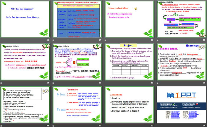 图片[3]-《English is widely spoken throughout the world》SectionD PPT-第一PPT