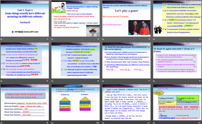 图片[2]-《Some things usually have different meanings in different cultures》SectionD PPT-第一PPT