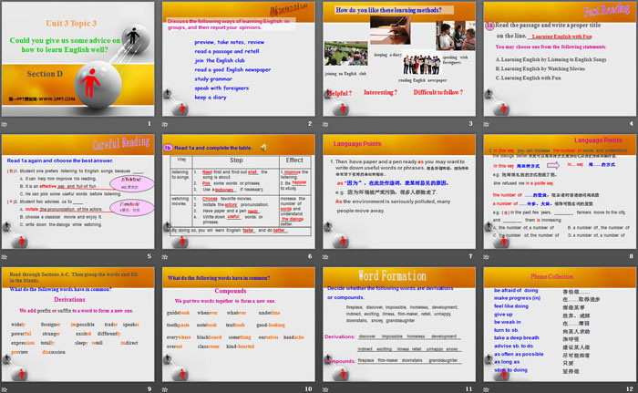 图片[2]-《Could you give us some advice on how to learn English well?》SectionD PPT-第一PPT