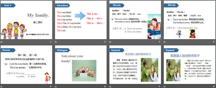 图片[2]-《My family》PPT(第二课时)-第一PPT