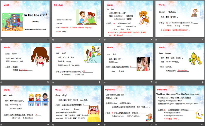 图片[2]-《In the library》PPT(第一课时)-第一PPT