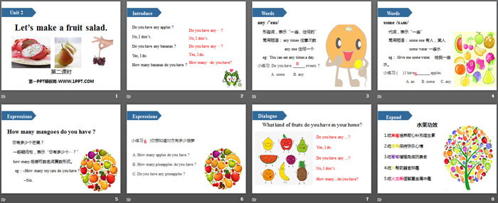 图片[2]-《Let’s make a fruit salad》PPT(第二课时)-第一PPT