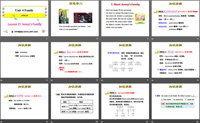 图片[2]-《Jenny’s Family》Family PPT课件-第一PPT