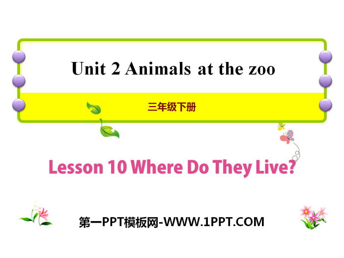 图片[1]-《Where Do They Live?》Animals at the zoo PPT-第一PPT