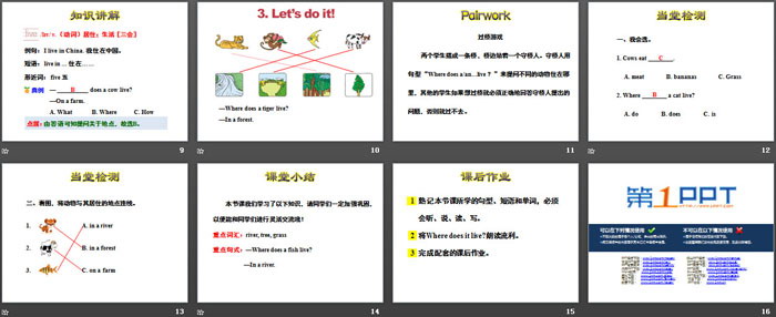 图片[3]-《Where Do They Live?》Animals at the zoo PPT-第一PPT