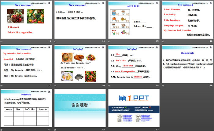图片[3]-《What’s Your Favourite Food?》Food and Meals PPT课件-第一PPT