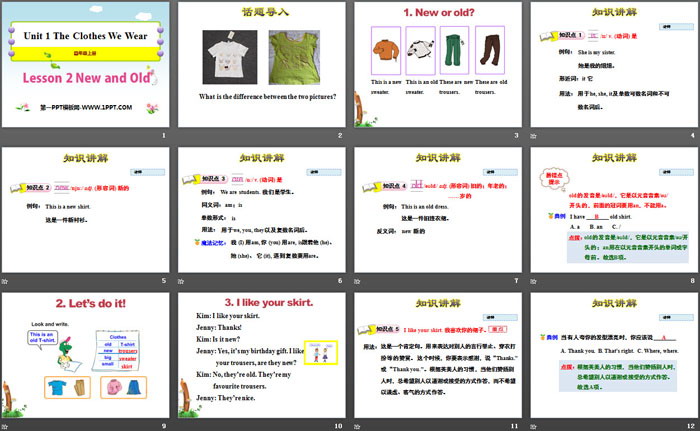 图片[2]-《New and Old》The Clothes We Wear PPT-第一PPT