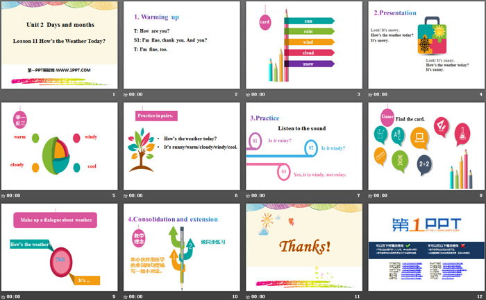 图片[2]-《How’s the Weather Today?》Days and Months PPT-第一PPT