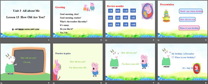 图片[2]-《How Old Are You?》All about Me PPT-第一PPT