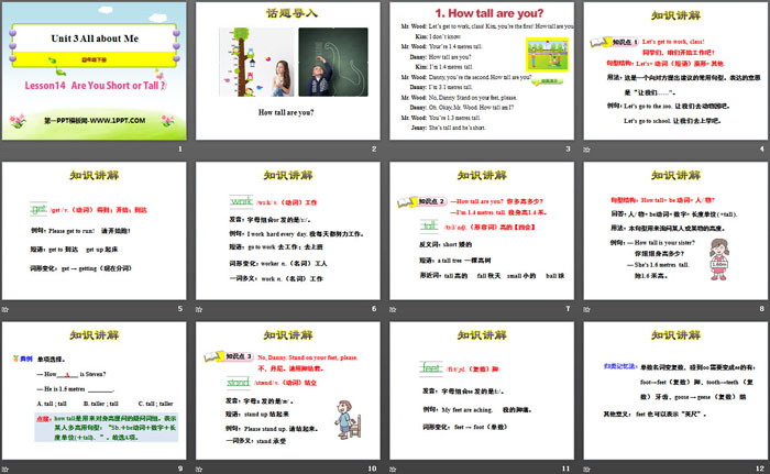 图片[2]-《Are You Short or Tall?》All about Me PPT课件-第一PPT