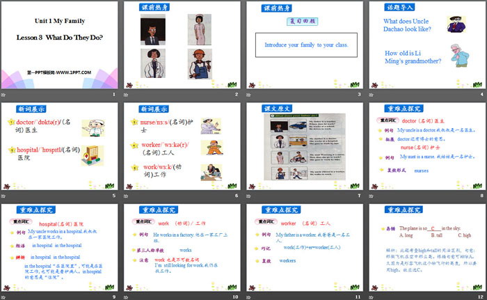 图片[2]-《What Do They Do?》My Family PPT-第一PPT