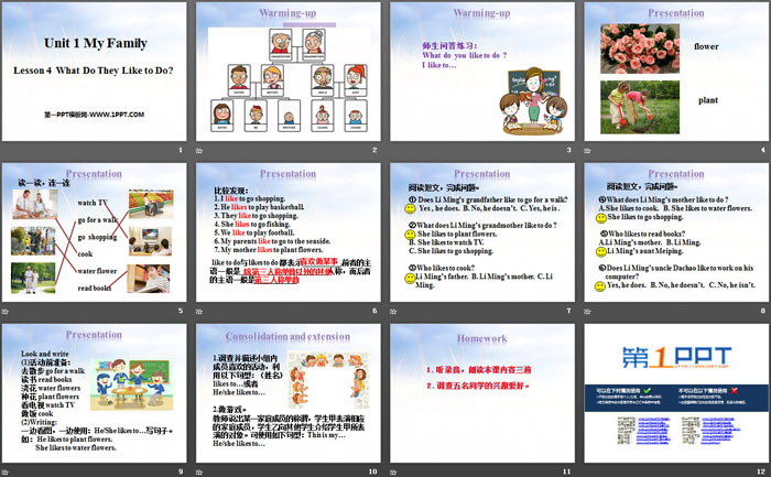 图片[2]-《What Do They Like to Do?》My Family PPT课件-第一PPT