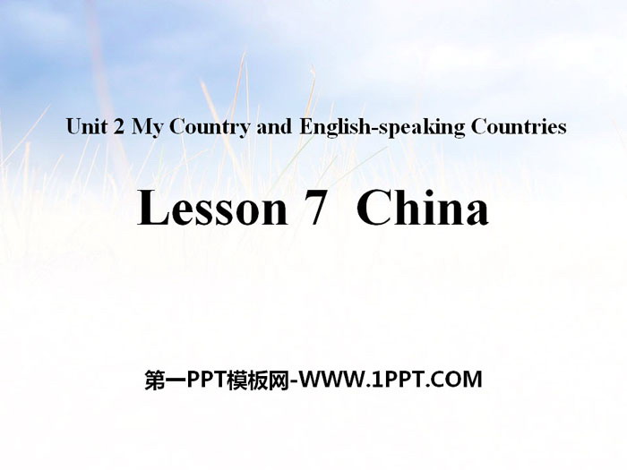 图片[1]-《China》My Country and English-speaking Countries PPT课件-第一PPT